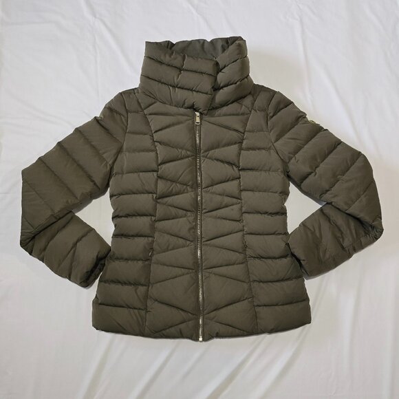 Guess - Down Filled Alyssa Winter Puffer Jacket - Olive Green - Medium - Picture 1 of 16